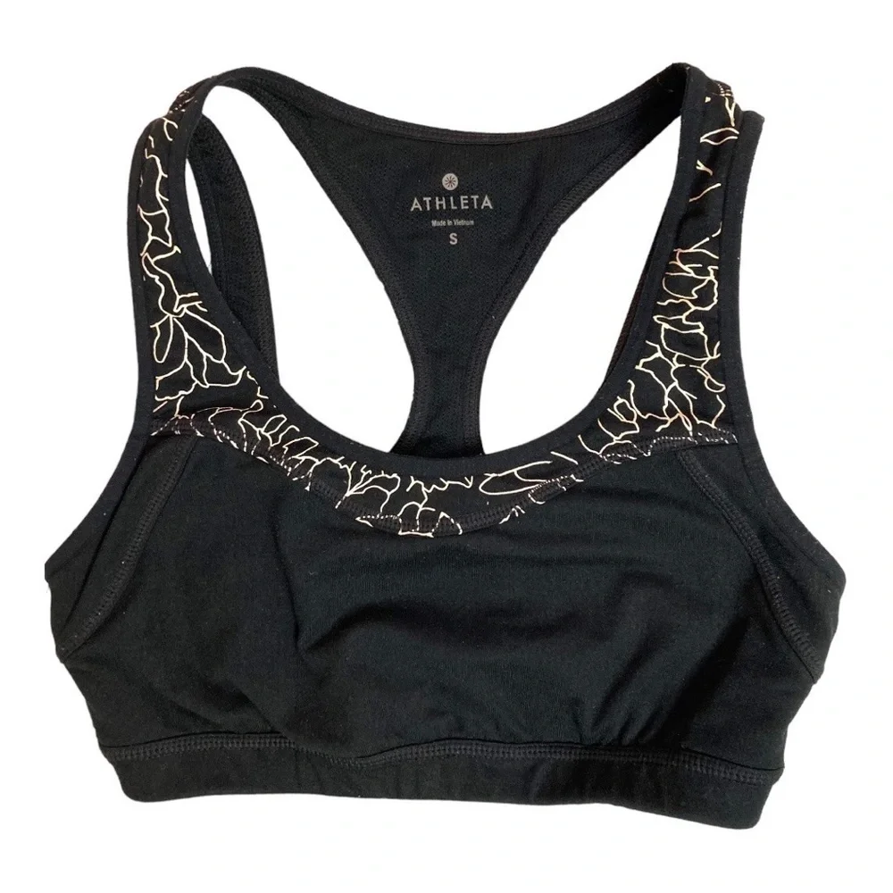 ATHLETA Women’s Black design racerback sports bra